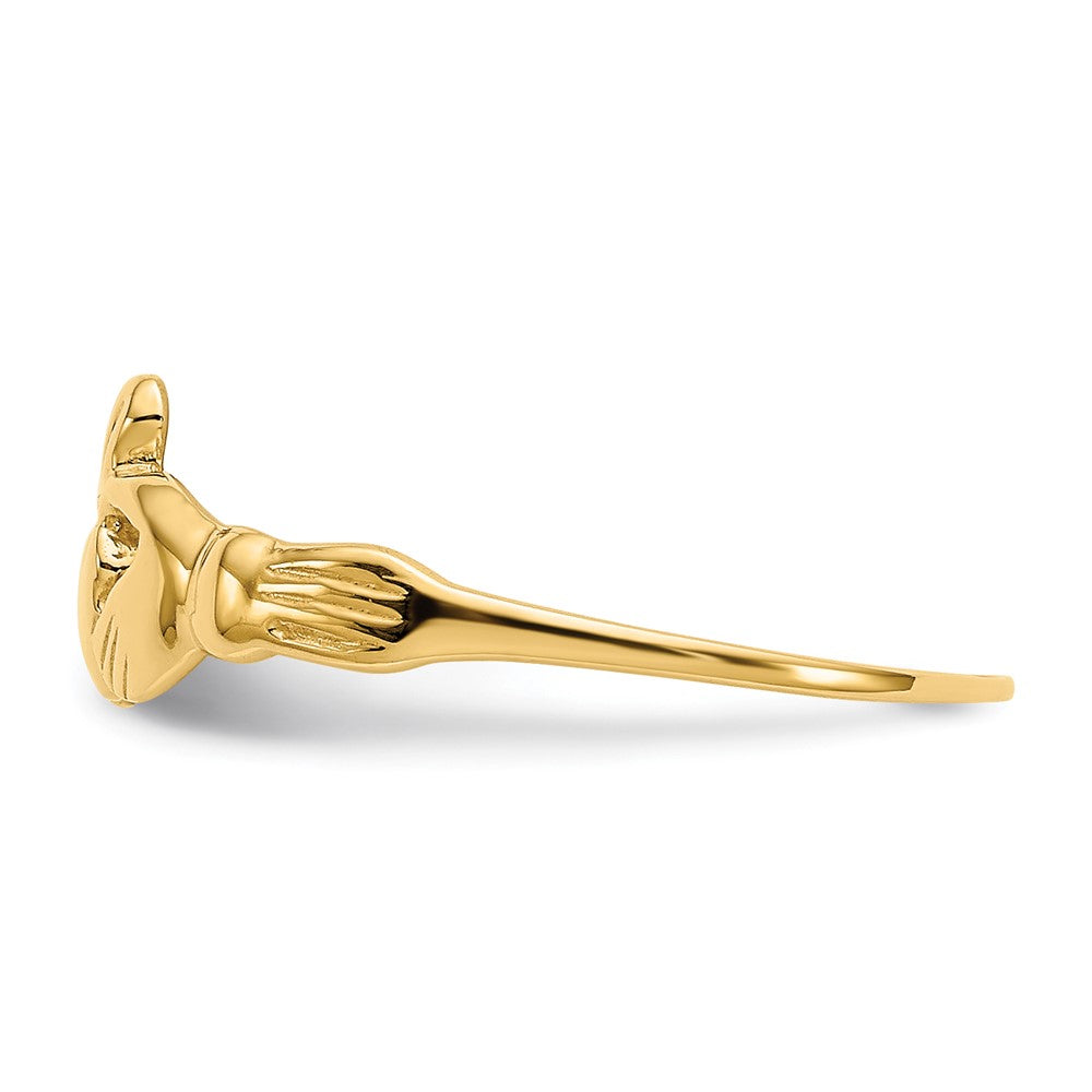 14k Polished Claddagh Baby / Childs Ring