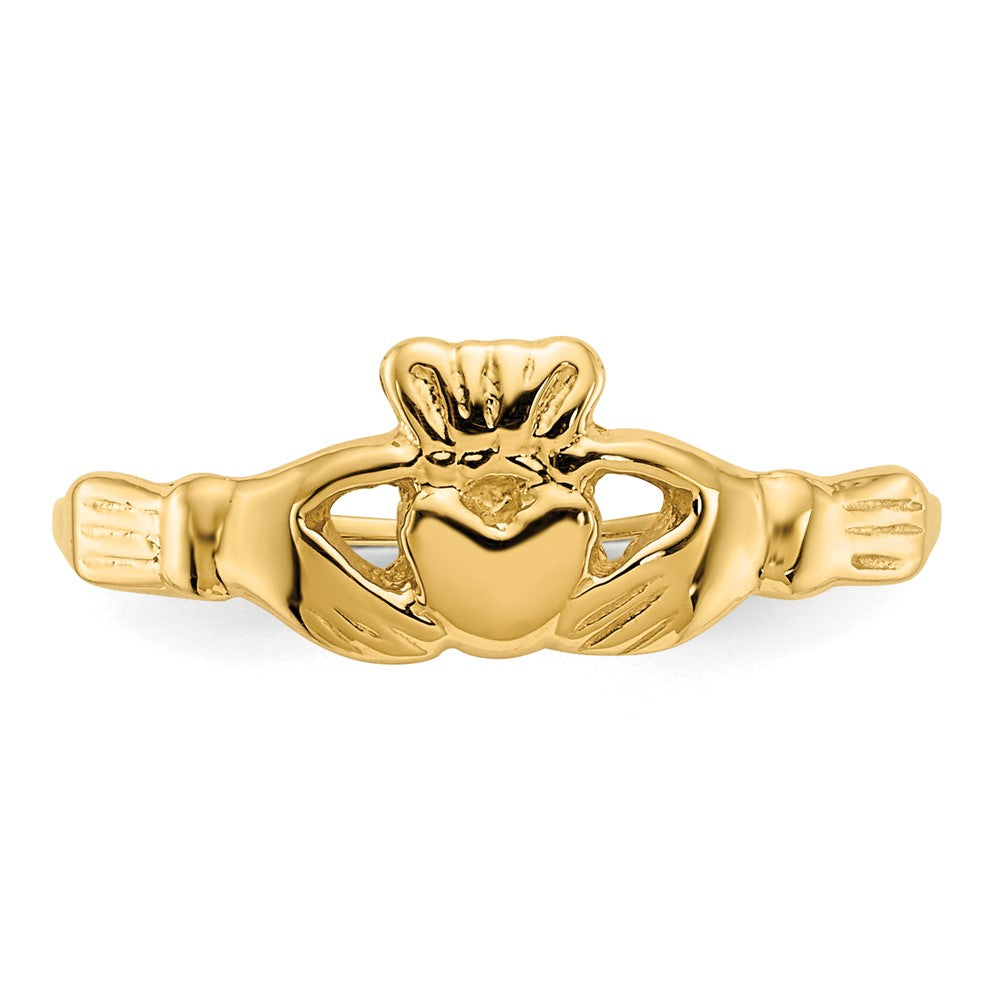 14k Polished Claddagh Baby / Childs Ring