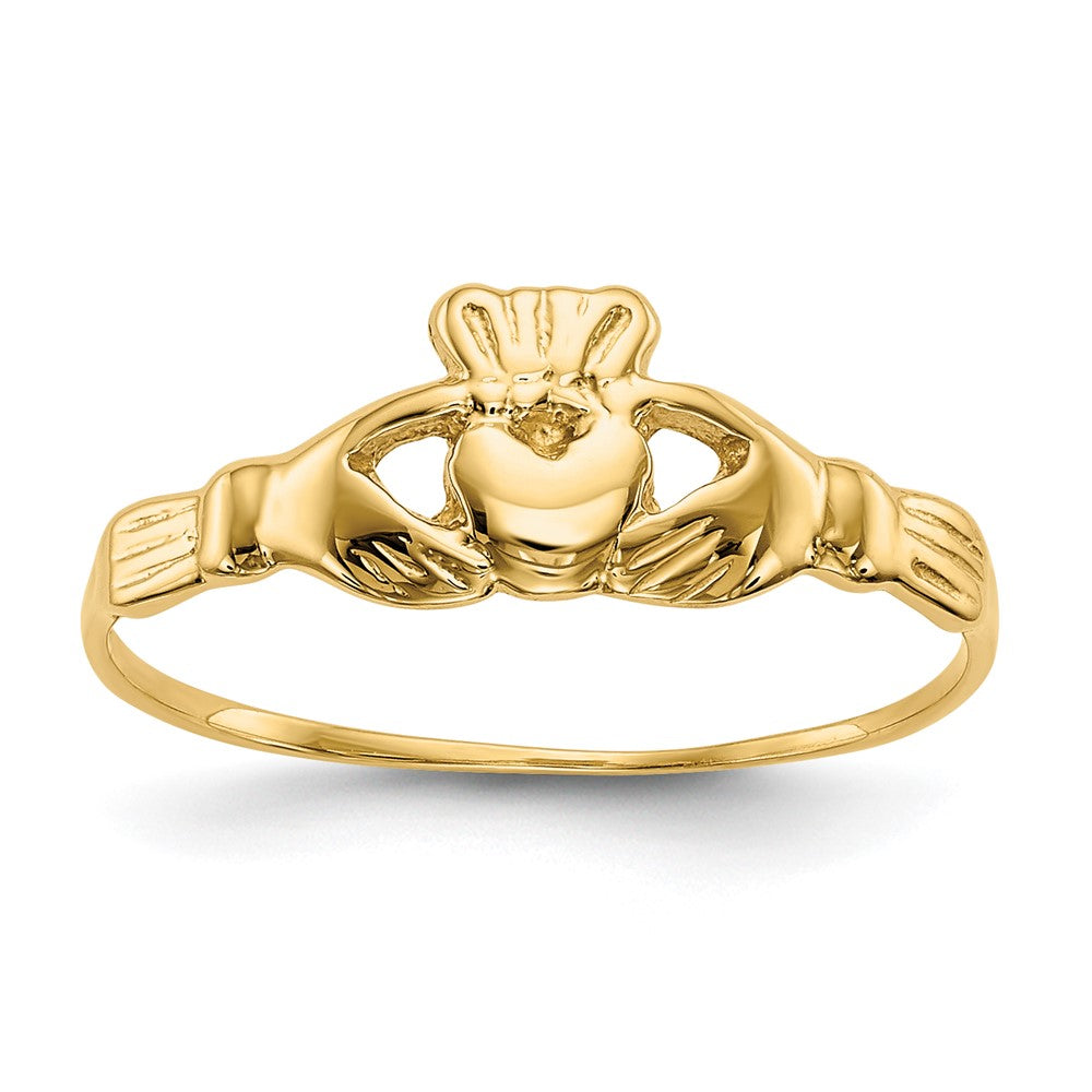 14k Polished Claddagh Baby / Childs Ring