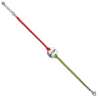 Alpha Gamma Delta Sorority Circle Disc Red & Green w/1in ext Bracelet