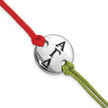 Alpha Gamma Delta Sorority Circle Disc Red & Green w/1in ext Bracelet
