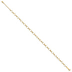 14k Fancy Figaro Link Plus Extender - Total Anklet