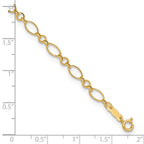 14k Fancy Figaro Link Plus Extender - Total Anklet