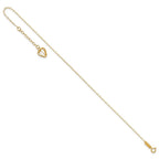 14K Cable Chain with Diamond-cut Heart Cage Dangle 9 inch Plus 1 inch Extender - Total 10 inch Anklet