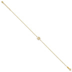 14k Ships Wheel 9 inch Plus 1 inch Extender - Total 10 inch Anklet