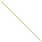 14k Polished Anchor Link Anklet