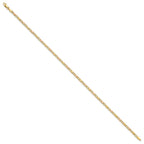 14k Polished and Satin Rose-plated X-and-Heart 10 inch Anklet