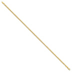 14k Polished Double-Sided Hearts Double Link 10 inch Anklet