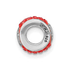 Sterling Silver LogoArt Auburn University Crystal Charm Bead