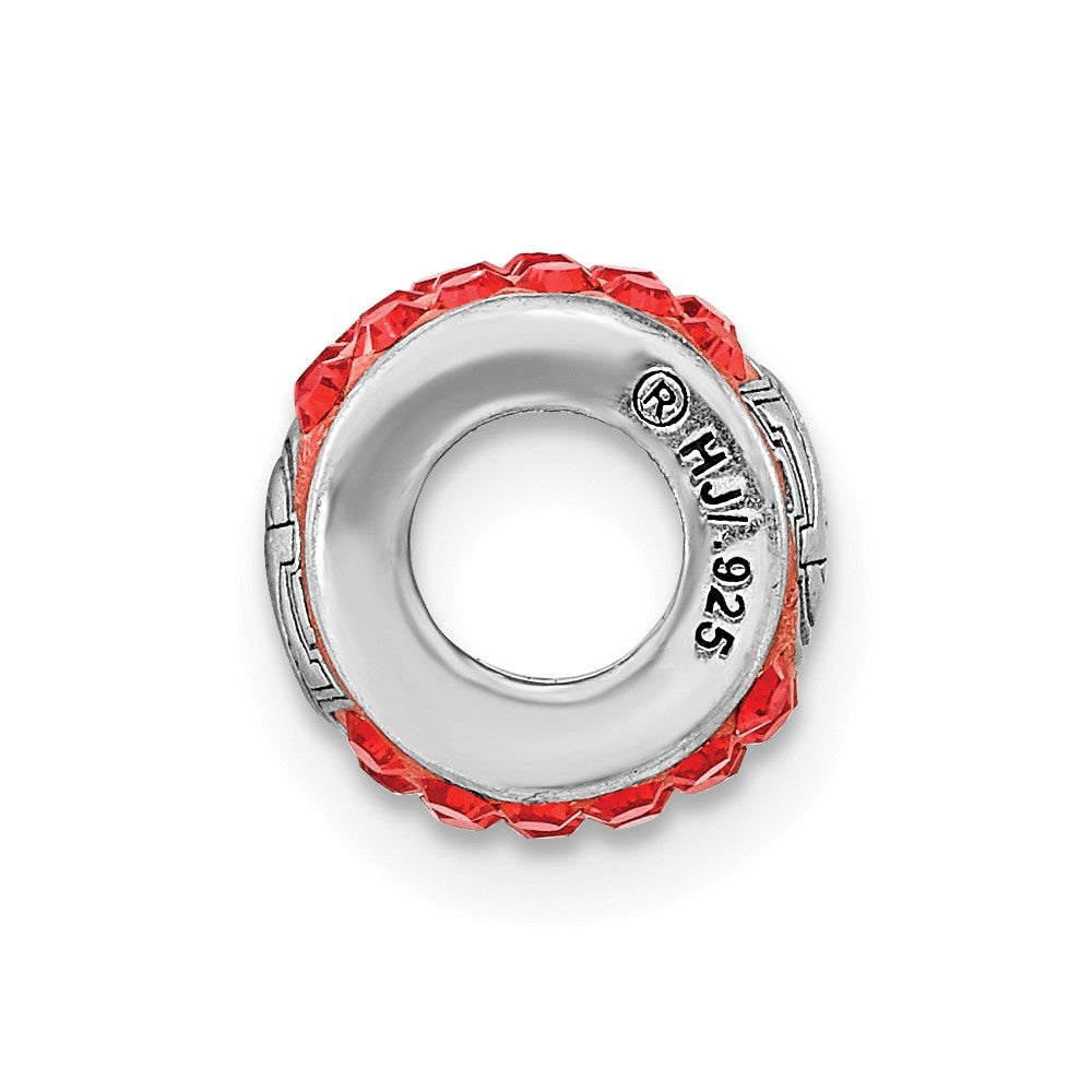 Sterling Silver LogoArt Auburn University Crystal Charm Bead