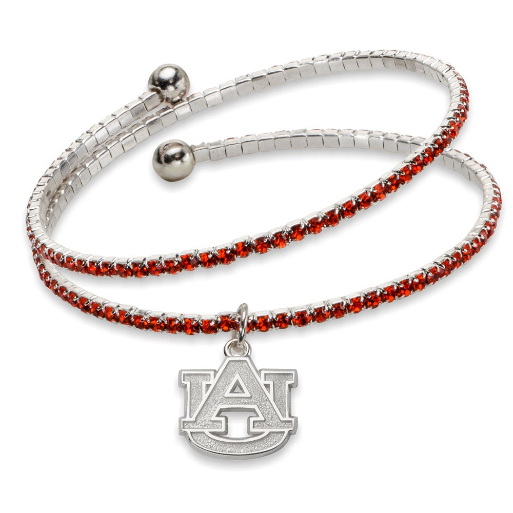 AUBURN UNIV AMPED LOGO CRYSTAL BRACELET