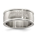 COLORADO AVALANCHE STAINLESS STEEL LOGO BAND RING SIZE 7