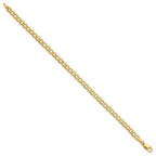14K 4.3mm Semi-Solid Curb with Lobster Clasp Bracelet