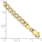 14K 4.3mm Semi-Solid Curb with Lobster Clasp Bracelet