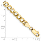 14K 5.25mm Semi-Solid Curb with Lobster Clasp Bracelet
