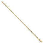 14K 2.5mm Semi-Solid Curb with Lobster Clasp Bracelet