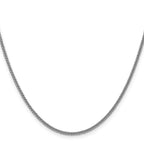 14K White Gold 2mm Semi-Solid 3-Wire Wheat with Lobster Clasp Chain