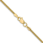 14K 1.55mm Semi-Solid Wheat with Lobster Clasp Chain