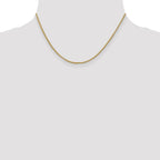 14K 1.55mm Semi-Solid Wheat with Lobster Clasp Chain