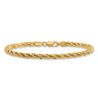 14K 3.3mm Diamond-cut Semi Solid with Lobster Clasp Chain