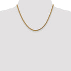 14K 3mm Semi-Solid Franco with Fancy Lobster Clasp Chain