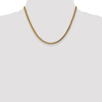 14K 3.7mm Semi-Solid Franco with Fancy Lobster Clasp Chain