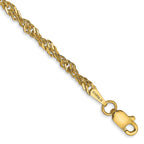 14K 2.75mm Lightweight Singapore with Lobster Clasp Anklet