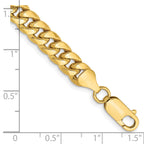 14K 6.75mm Semi-Solid Miami Cuban with Lobster Clasp Bracelet