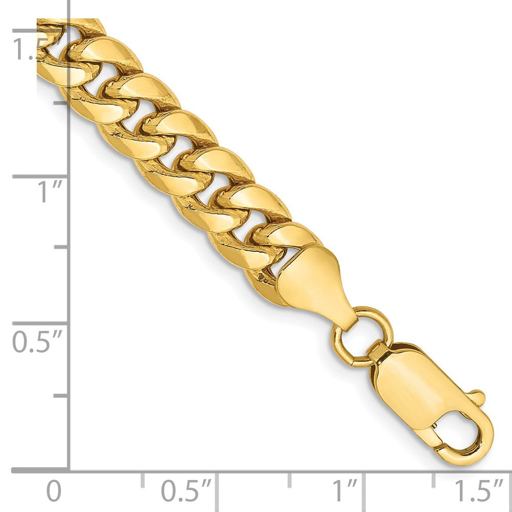 14K 6.75mm Semi-Solid Miami Cuban with Lobster Clasp Bracelet