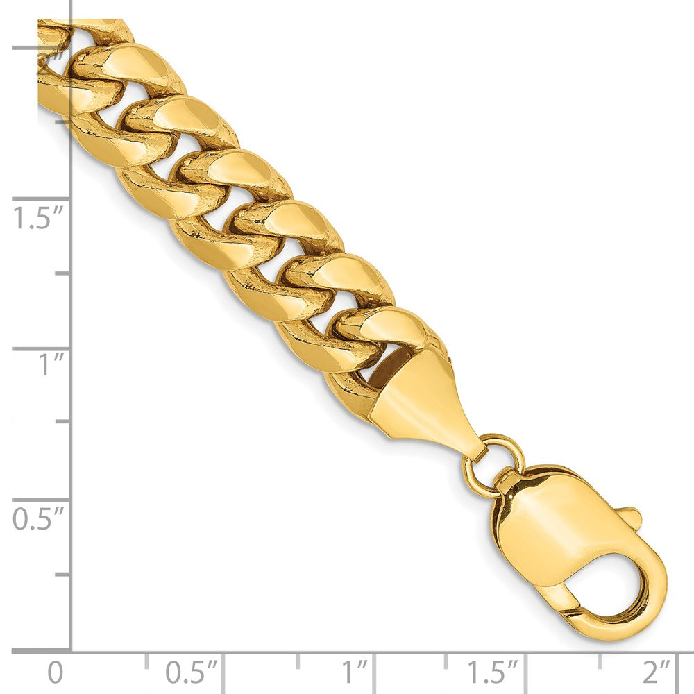 14K 9.3mm Semi-Solid Miami Cuban with Lobster Clasp Bracelet