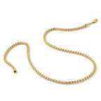 14K 3.6mm Semi-Solid Round Box with Lobster Clasp Chain