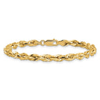 14K 4.25mm Semi Solid Rope with Lobster Clasp Chain