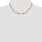 14K 3.45mm Semi-Solid Wheat with Lobster Clasp Chain