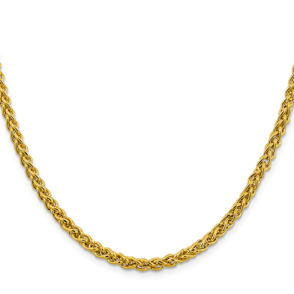 Golden Treasures 14K 4.15mm Semi-Solid Wheat with Lobster Clasp Chain