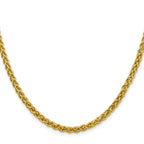 Golden Treasures 14K 4.15mm Semi-Solid Wheat with Lobster Clasp Chain
