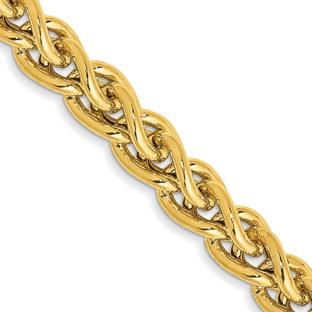 Golden Treasures 14K 4.15mm Semi-Solid Wheat with Lobster Clasp Chain
