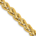Golden Treasures 14K 4.15mm Semi-Solid Wheat with Lobster Clasp Chain