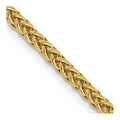 14K 2.35mm Semi-Solid 3-Wire Wheat with Lobster Clasp Chain