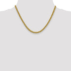 14K 4.65mm Semi-Solid 3-Wire Wheat with Lobster Clasp Chain