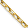 14K 3.7mm Semi-Solid Diamond-cut Open Link Cable with Lobster Clasp Chain