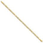 14K 3.5mm Semi-Solid Figaro with Lobster Clasp Bracelet