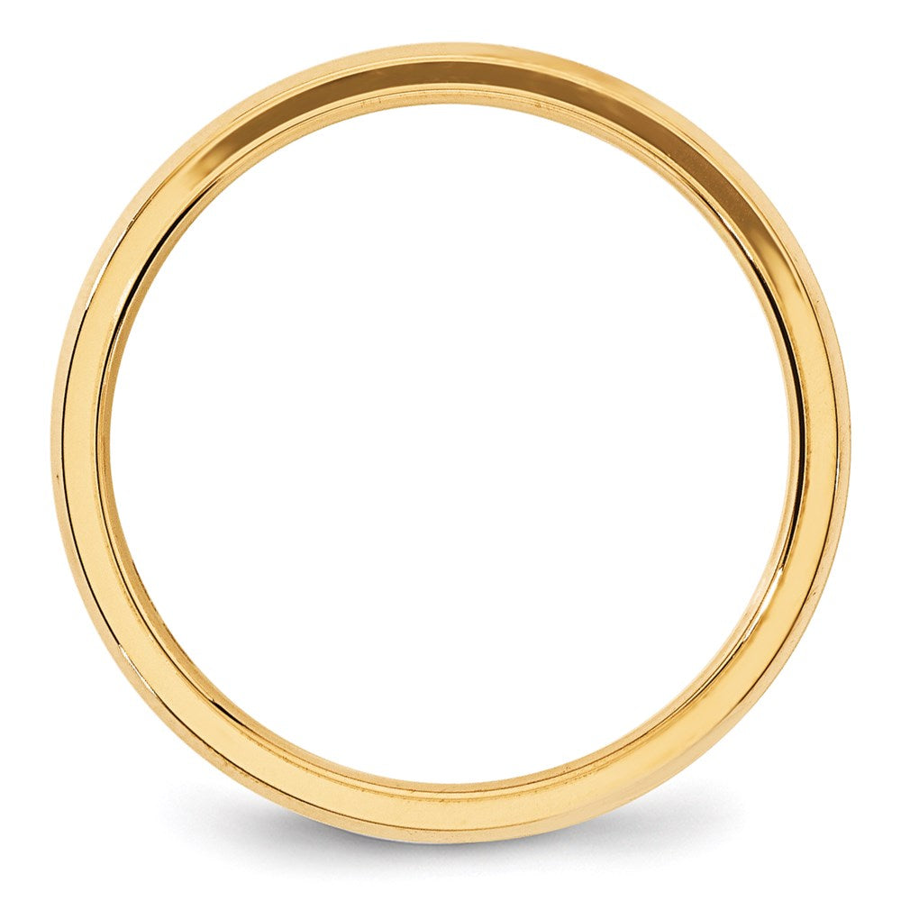 14k Yellow Gold 4mm Beveled Edge Comfort Fit Wedding Band