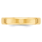 14k Yellow Gold 4mm Beveled Edge Comfort Fit Wedding Band