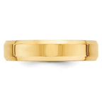 14k Yellow Gold 5mm Beveled Edge Comfort Fit Wedding Band