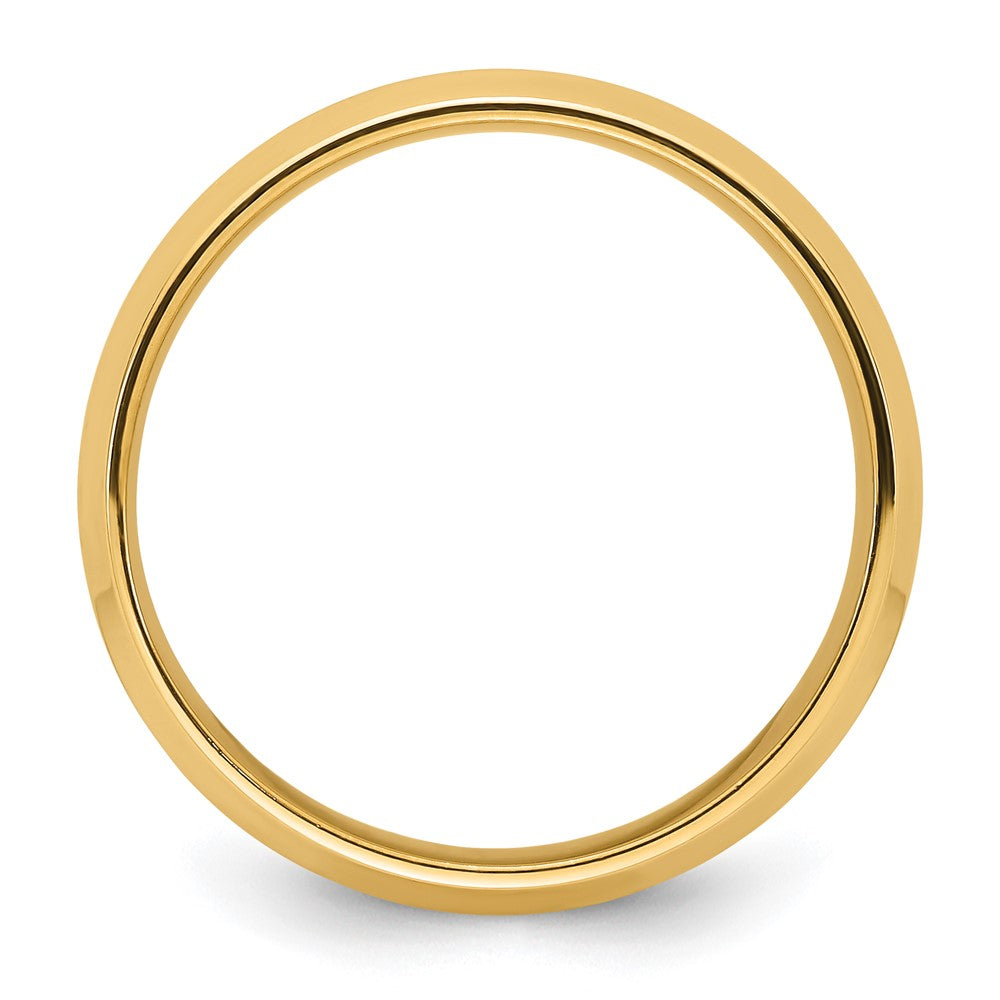 14k Yellow Gold 7mm Beveled Edge Comfort Fit Wedding Band