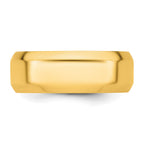 14k Yellow Gold 8mm Beveled Edge Comfort Fit Wedding Band