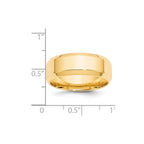 14k Yellow Gold 8mm Beveled Edge Comfort Fit Wedding Band