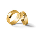14k Yellow Gold 8mm Beveled Edge Comfort Fit Wedding Band