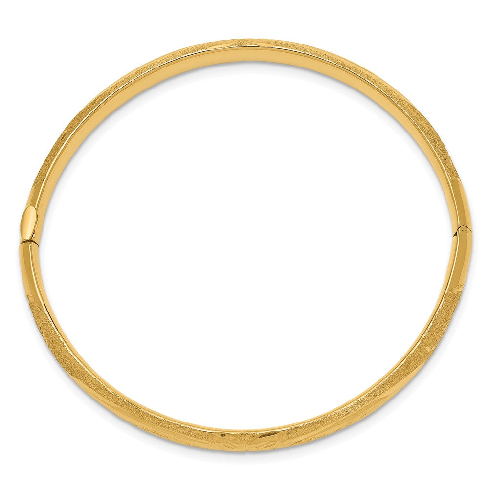 14k 3/16 Florentine 5mm Hinged Baby Bangle
