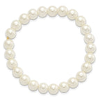 1928 Jewelry 8mm Ivory Imitation Pearl Stretch Bracelet